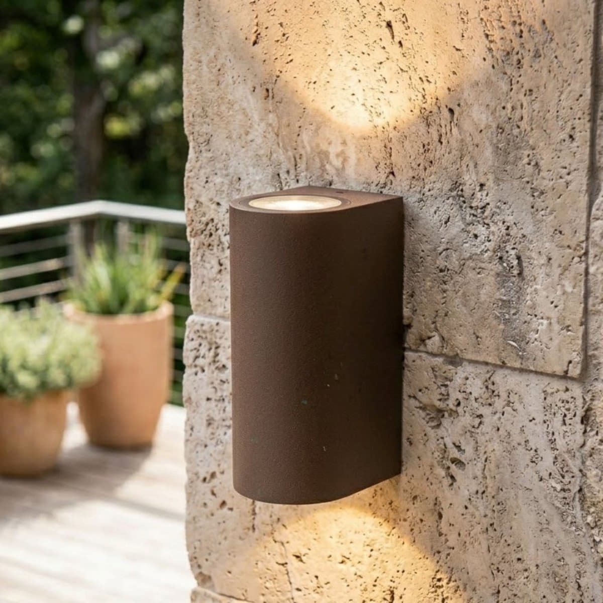Applique biemissione Top Light LIONE AG GU10 LED IP65 alluminio vetro - 12