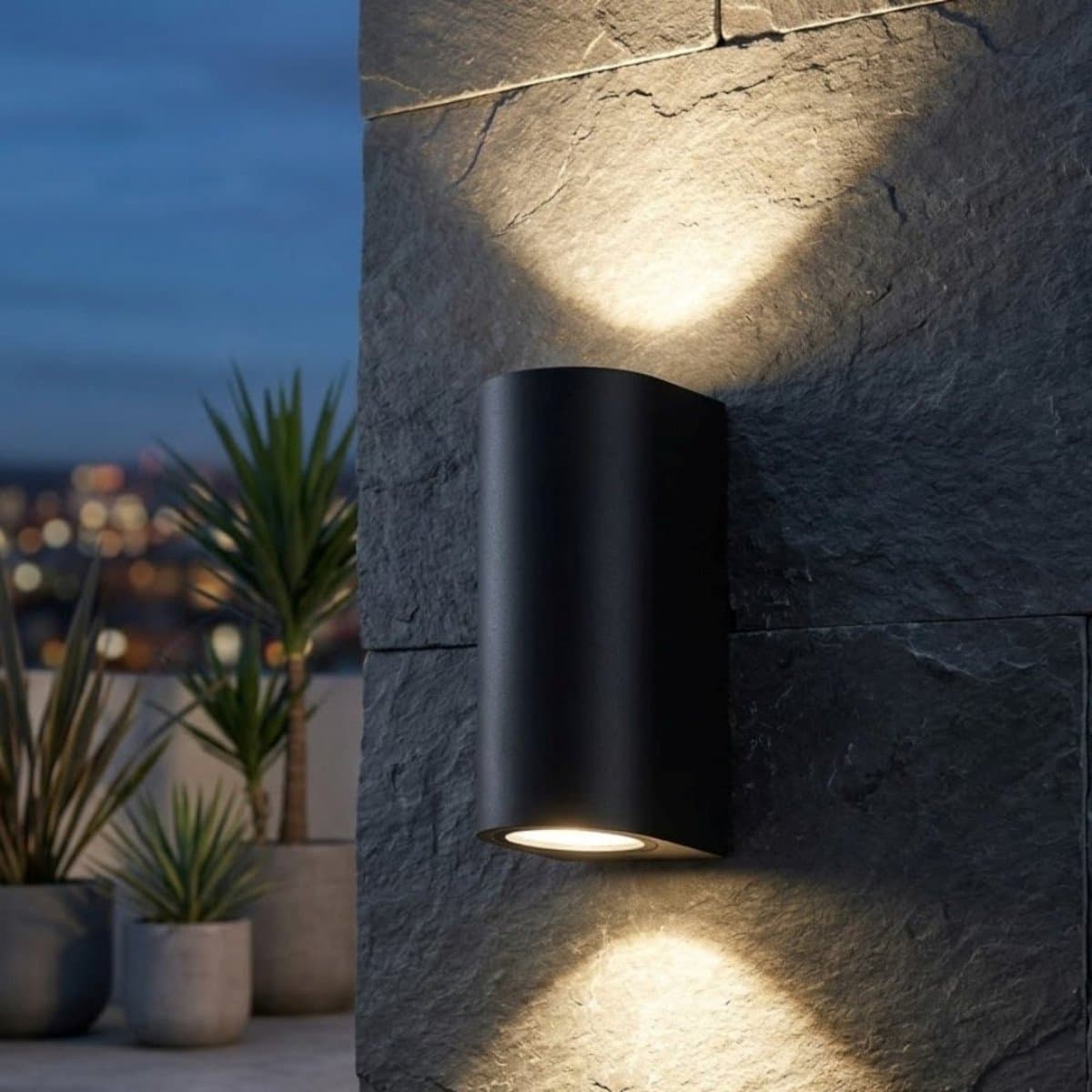 Applique biemissione Top Light LIONE AG GU10 LED IP65 alluminio vetro - 3