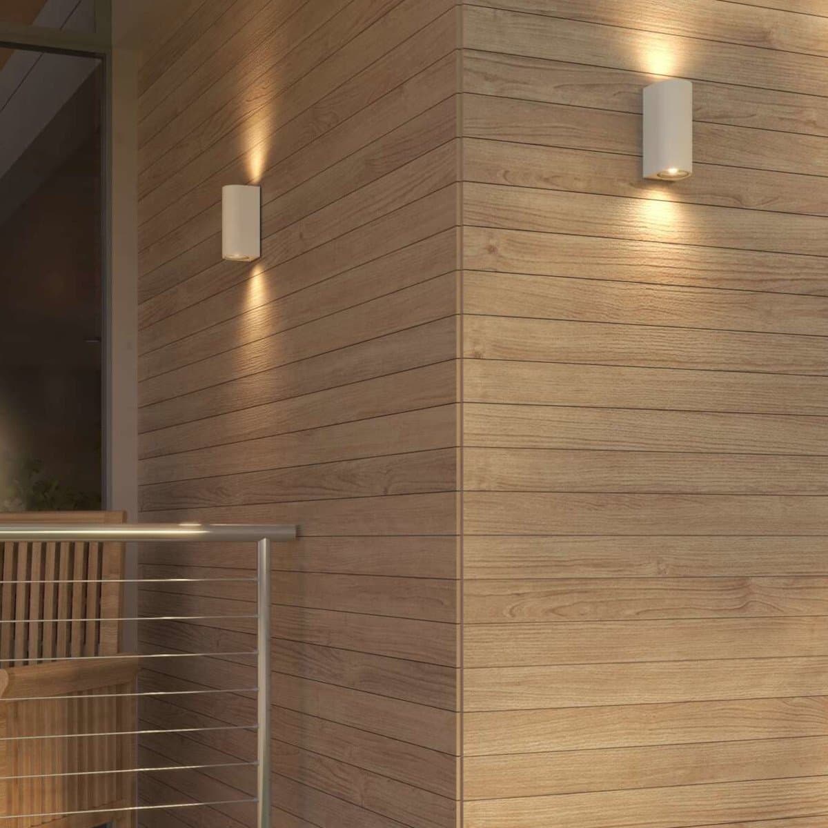 Applique biemissione Top Light LIONE AG GU10 LED IP65 alluminio vetro - 7