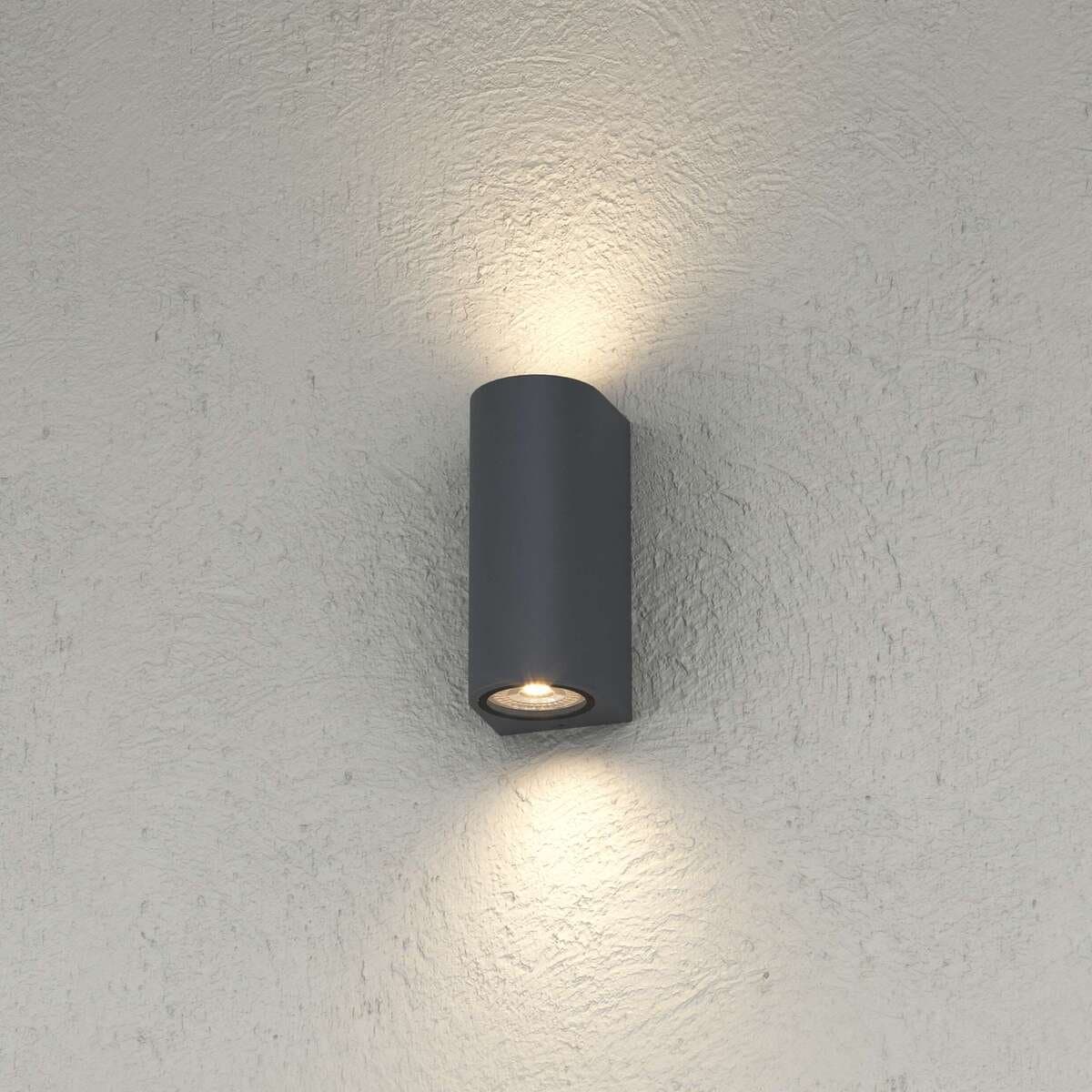 Applique biemissione Top Light LIONE AG GU10 LED IP65 alluminio vetro - 9