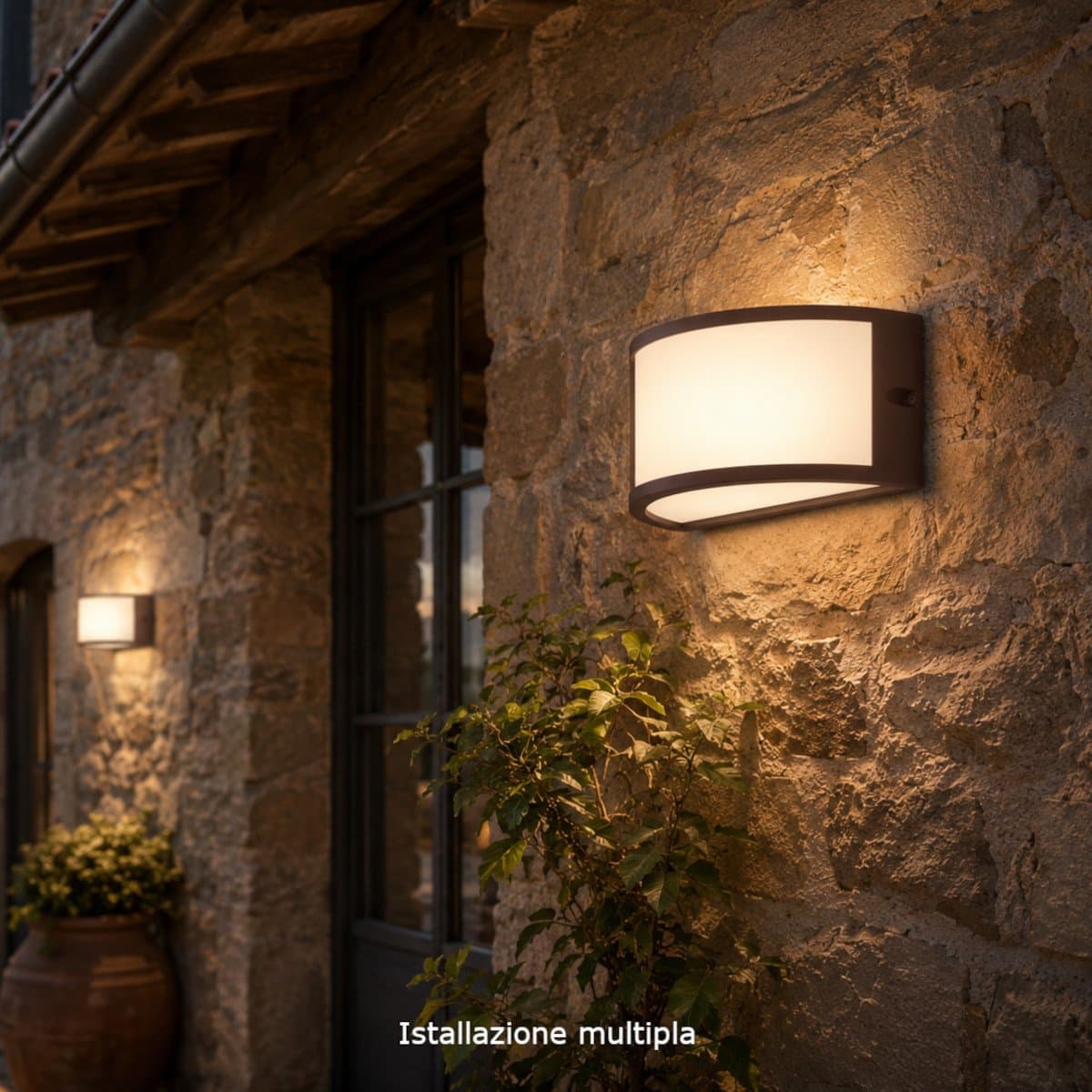 Applique classico Top Light CAIRO CO GX53 LED IP54 alluminio policarbonato - 3