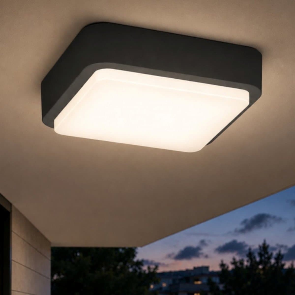 Plafoniera moderna Top Light IRVINE 28 GX53 LED IP54 alluminio policarbonato - 4