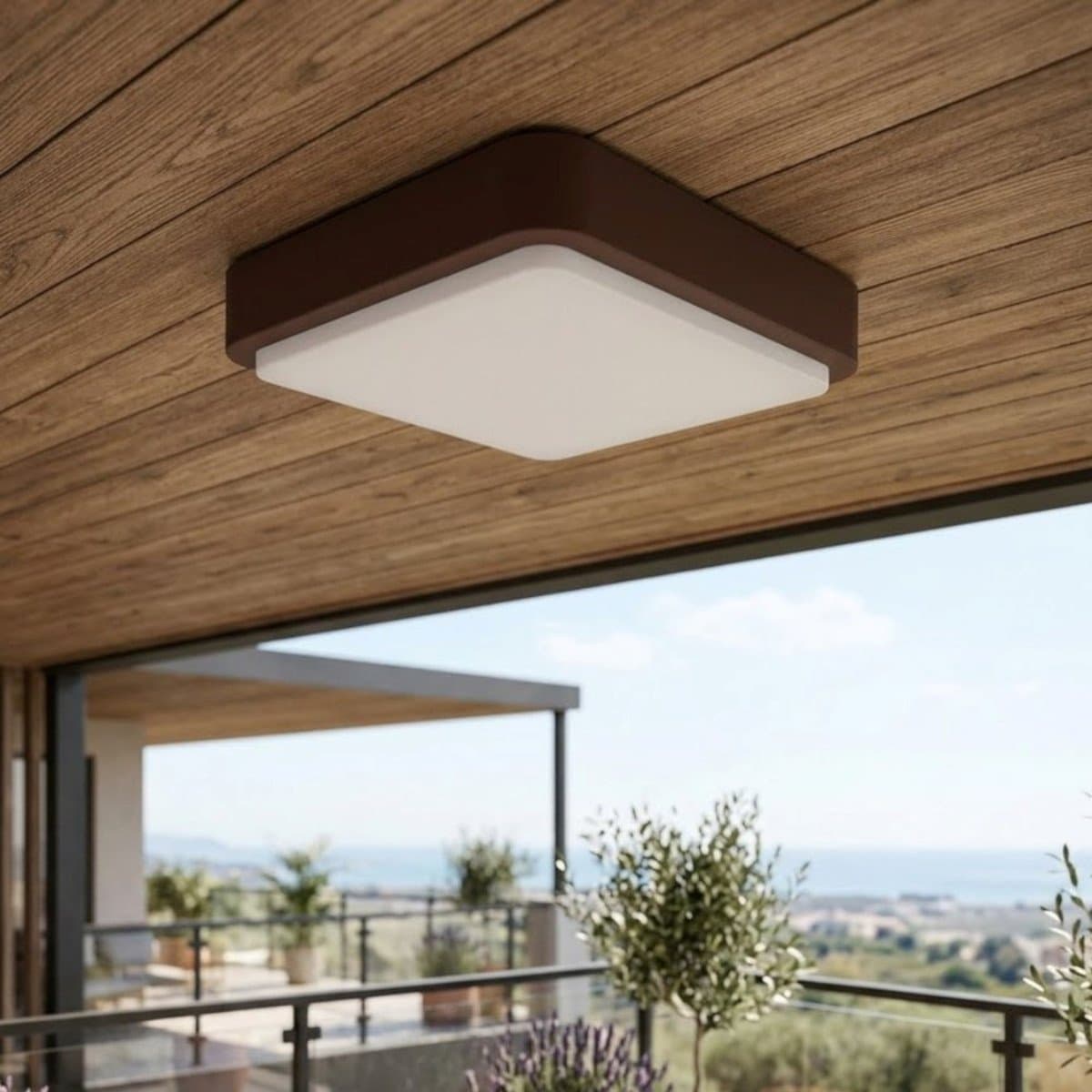 Plafoniera classica Top Light IRVINE 37 CO GX53 LED IP54 alluminio policarbonato - 3