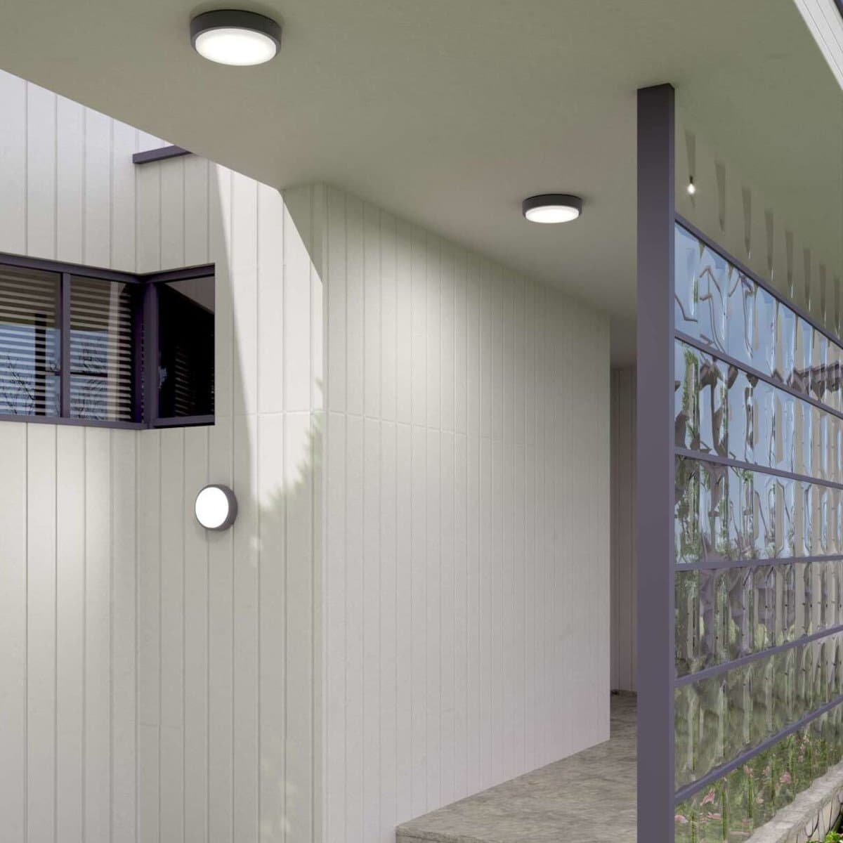 Plafoniera moderna Top Light BAKU 28 GX53 LED IP54 alluminio policarbonato - 3