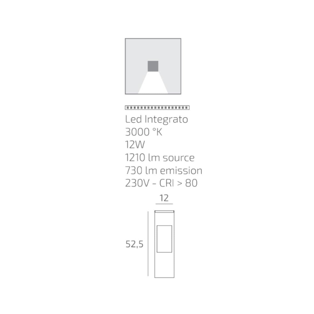 Lampioncino moderno Top Light LISBONA LED 3000 IP65 alluminio - 6