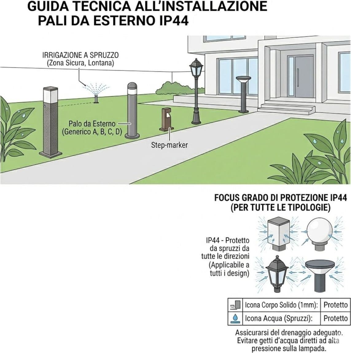 Lampioncino moderno Top Light NIZZA E27 LED IP44 alluminio policarbonato - 10