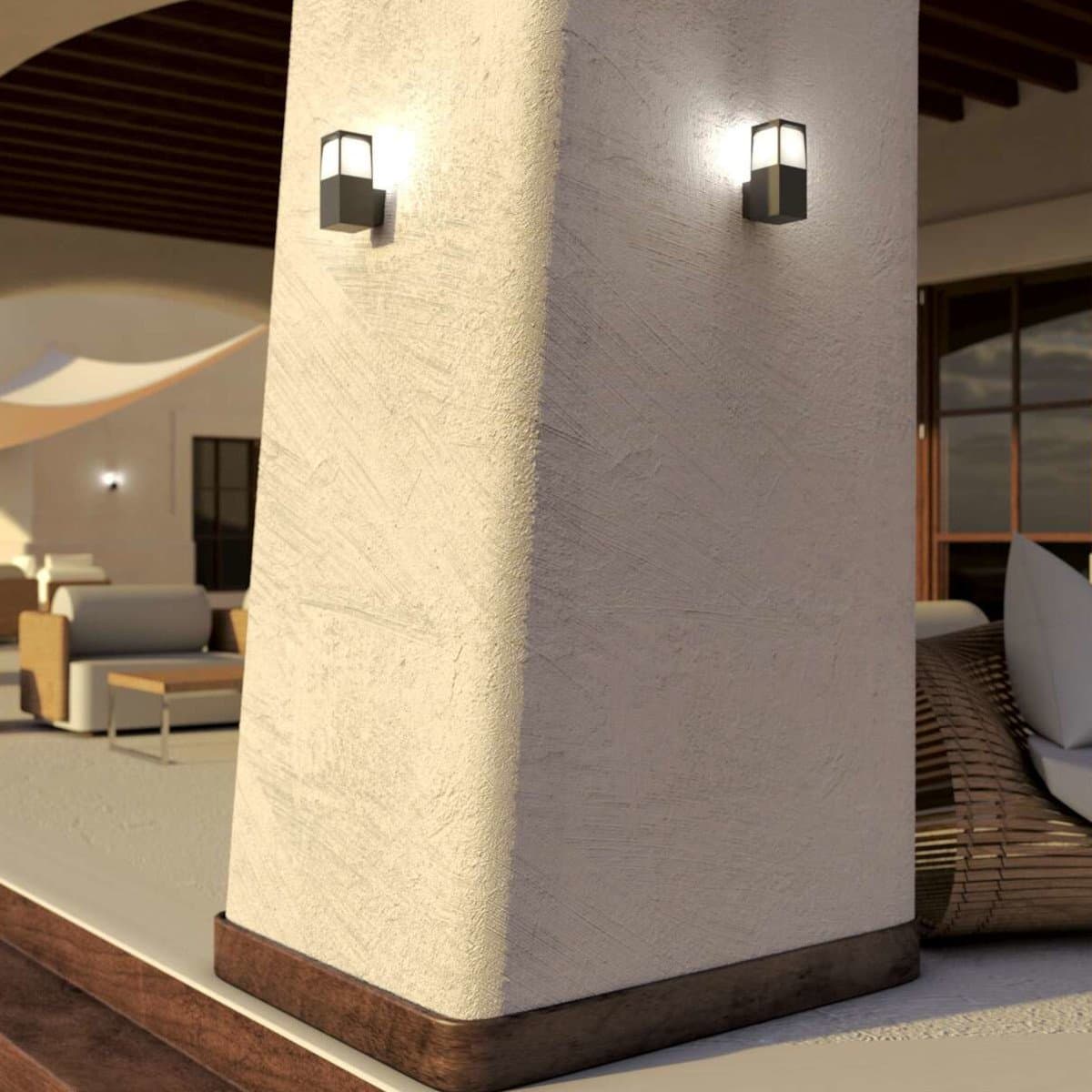 Applique moderno Top Light YORK AP GA E27 LED IP54 alluminio policarbonato - 3