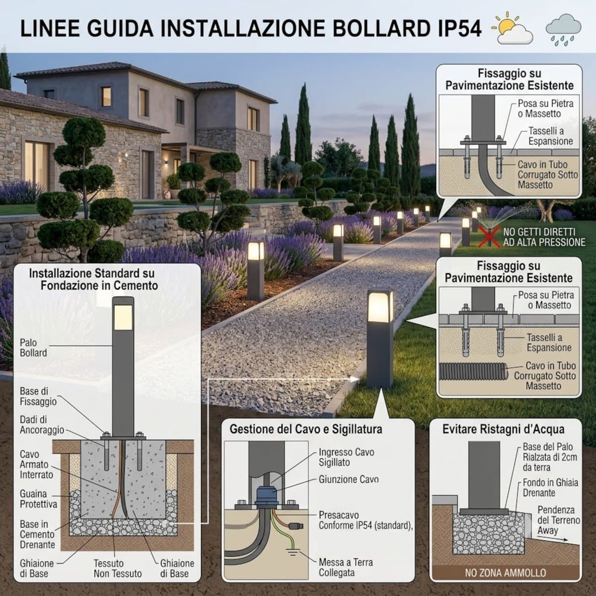 Lampioncino classico Top Light YORK CO E27 LED IP54  alluminio policarbonato - 13