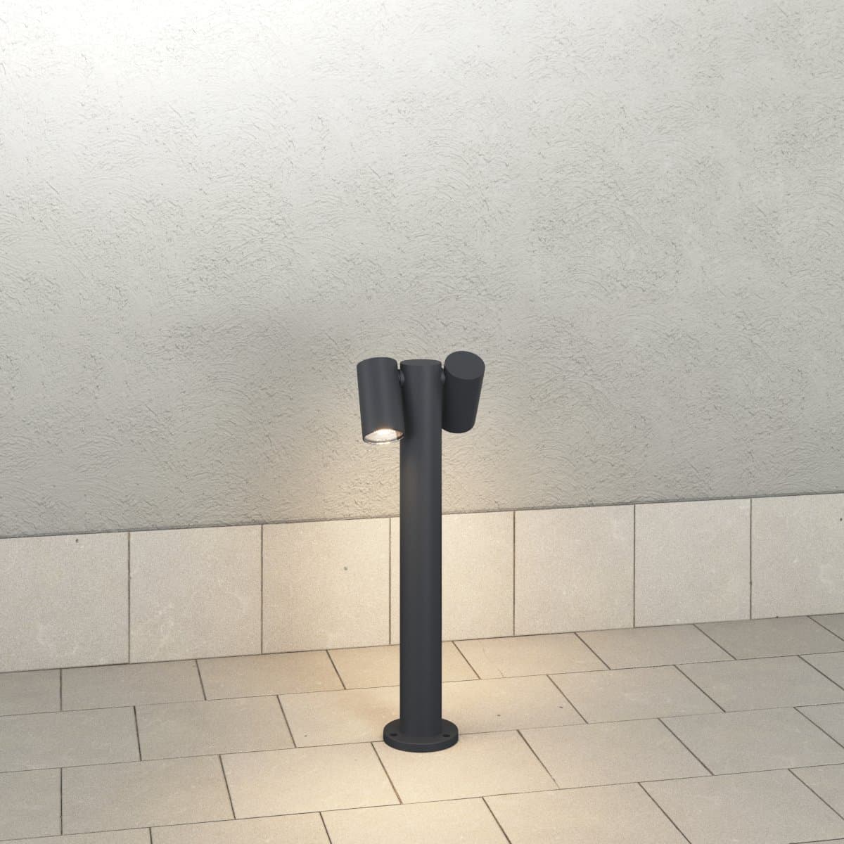 Lampioncino moderno Top Light OSLO PA50 PA80 2 GA GU10 LED IP65 orientabile alluminio vetro - 2