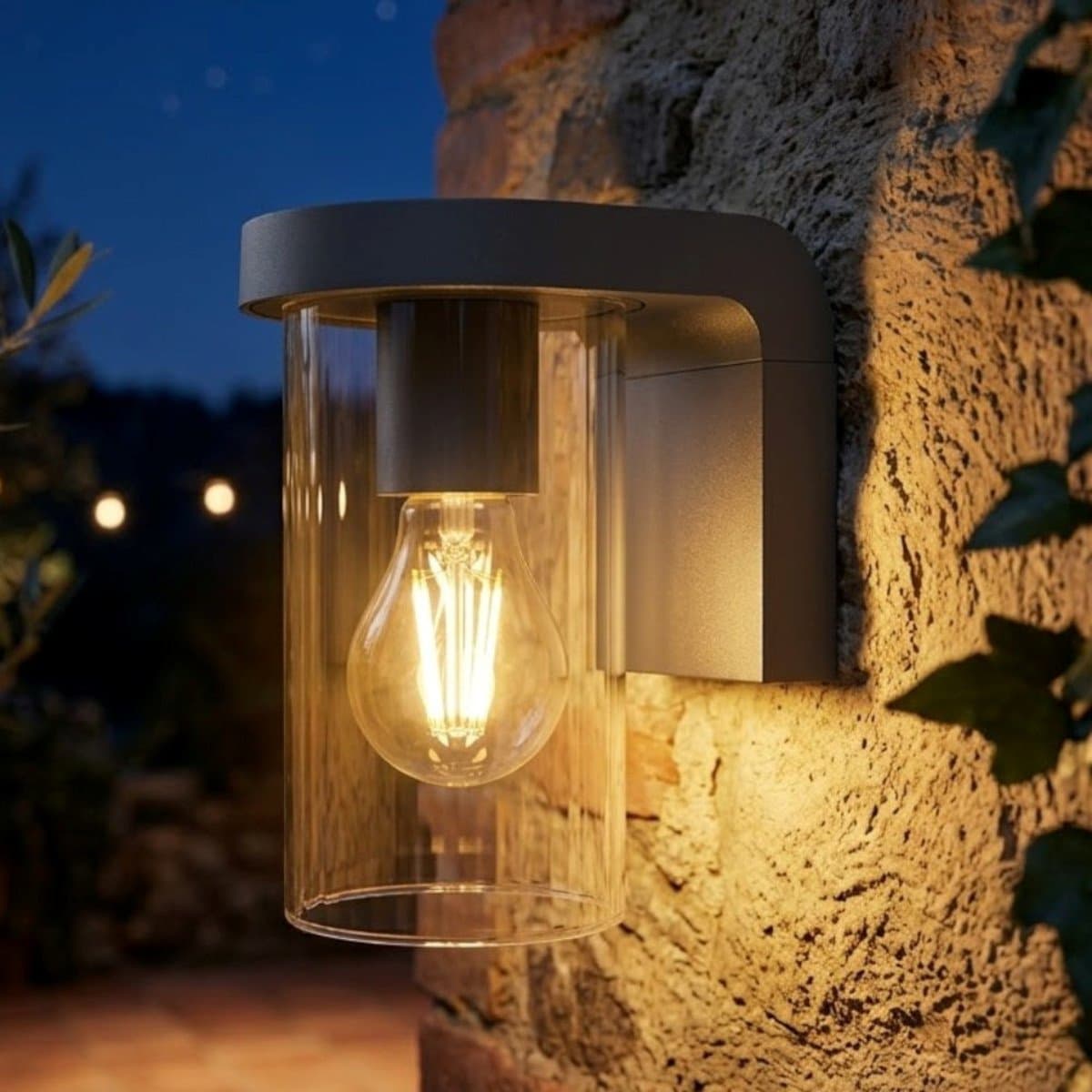 Applique moderno Top Light LUGANO AP GA E27 LED IP54 alluminio vetro - 3