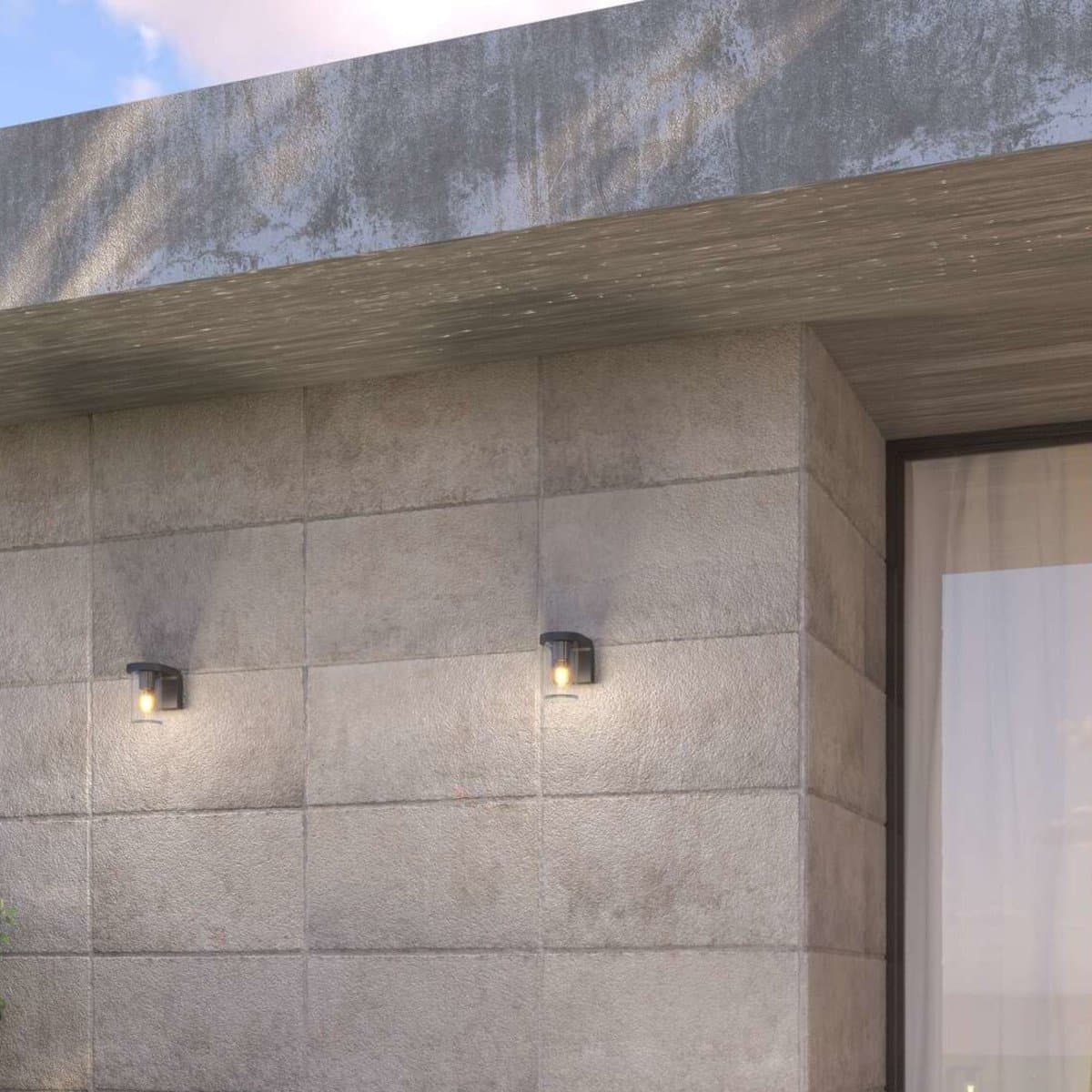 Applique moderno Top Light LUGANO AP GA E27 LED IP54 alluminio vetro - 4