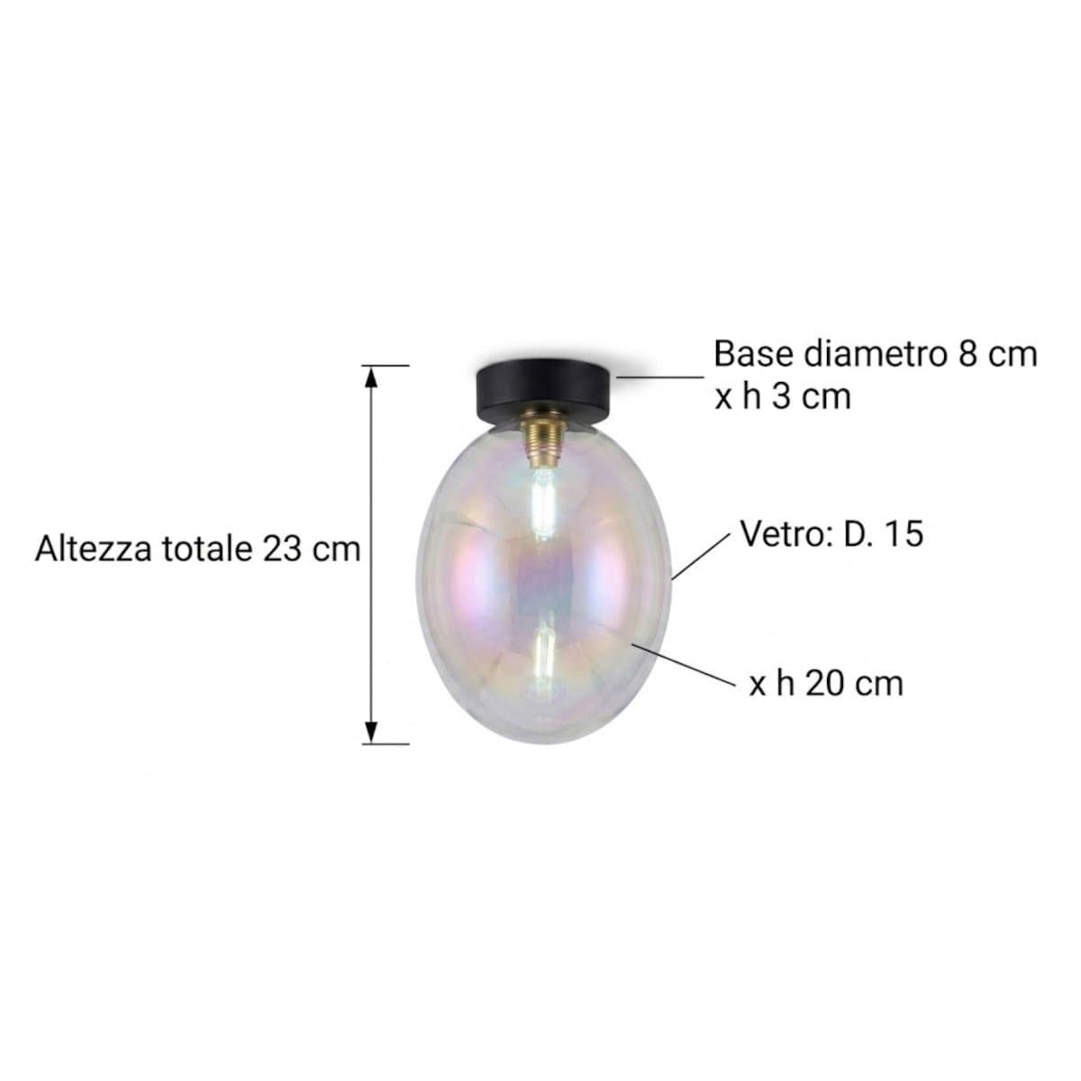Plafoniera moderna Illuminando UVA G9 LED PL UVA 1+VE UVA  metallo vetro - 6