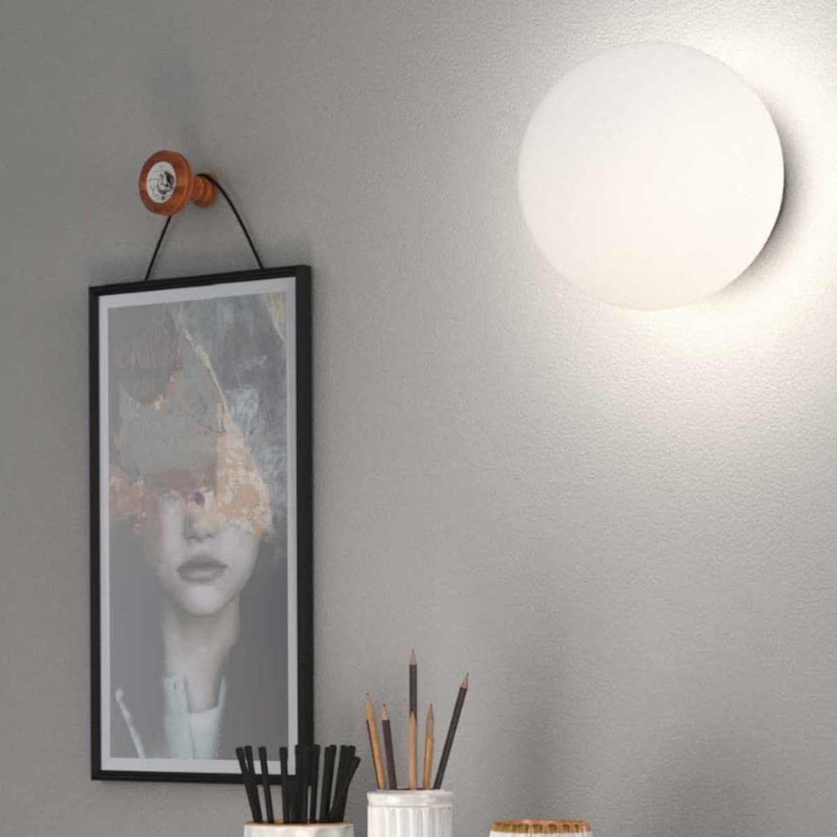Applique moderno Top Light MARS 1195BI A E27 LED vetro metallo - 3