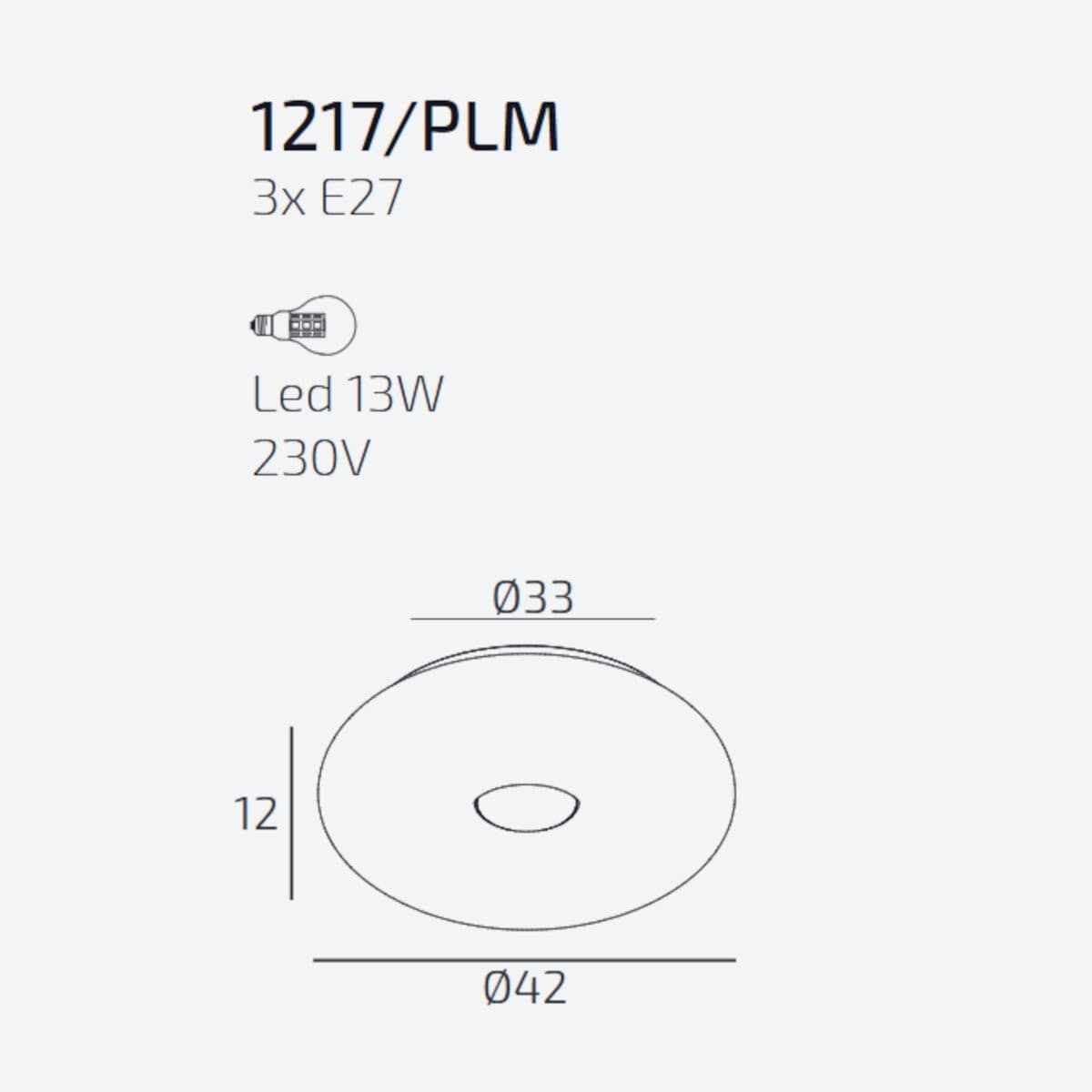 Applique moderno Top Light BENNY 1217 PLM E27 LED metallo vetro - 6