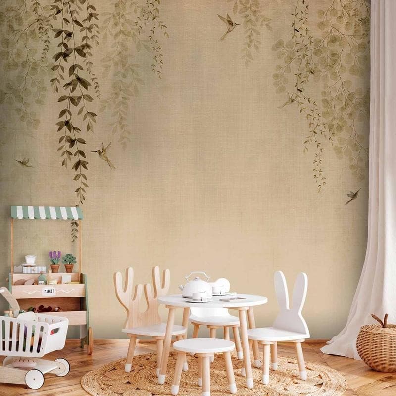Carta da parati - Beige Hummingbirds - 14