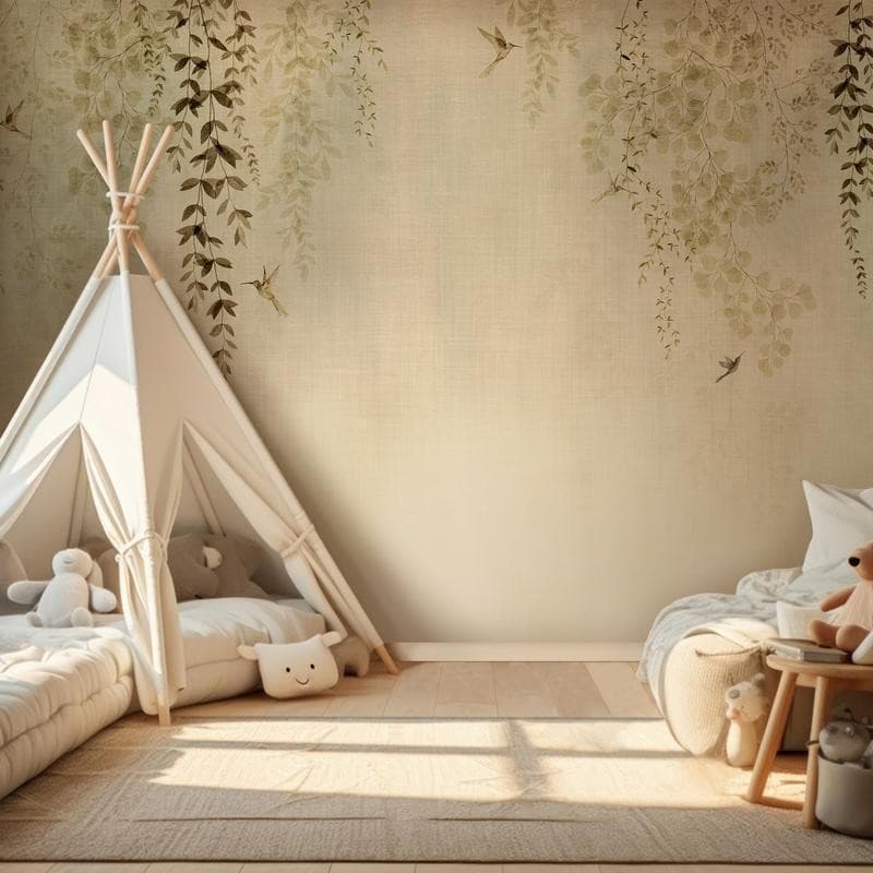 Carta da parati - Beige Hummingbirds - 3