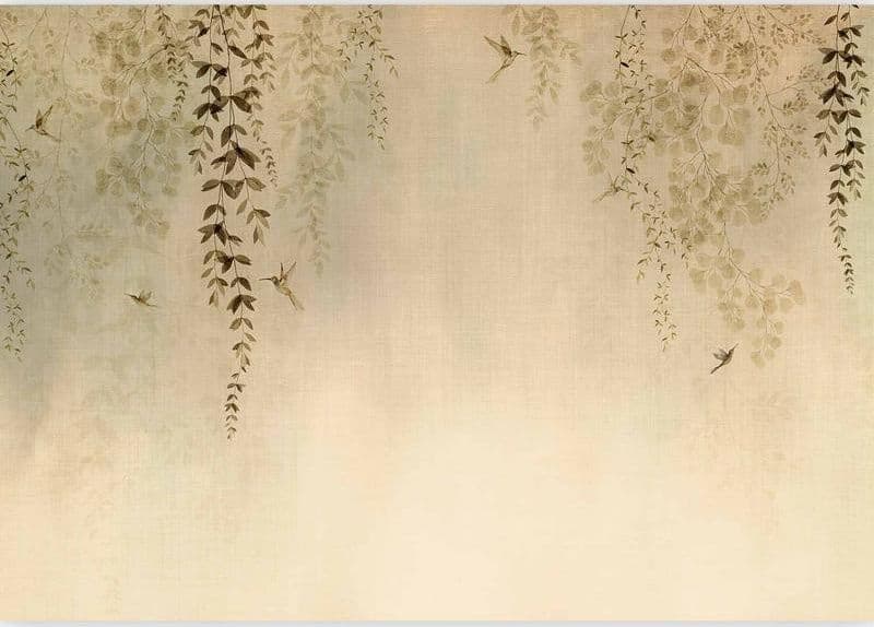 Carta da parati - Beige Hummingbirds - 5