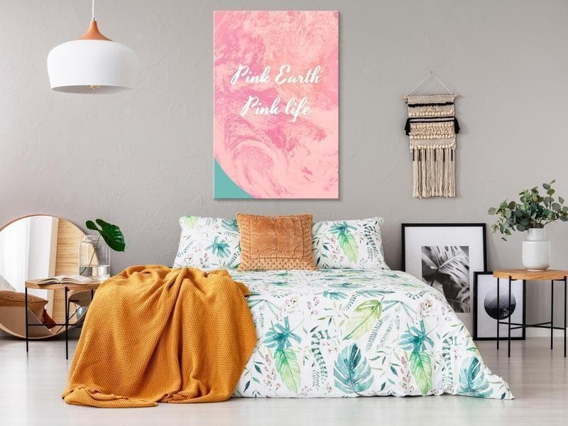 Quadro - Pink Earth, Pink Life (1 Part) Vertical - 2