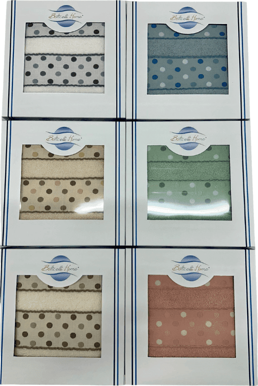 Set asciugamano bagno viso e ospite Pois Botticelli Home - 1