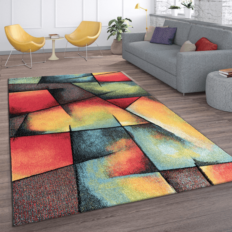 Tappeto arredo moderno a pelo corto Astrazione di colori - 4