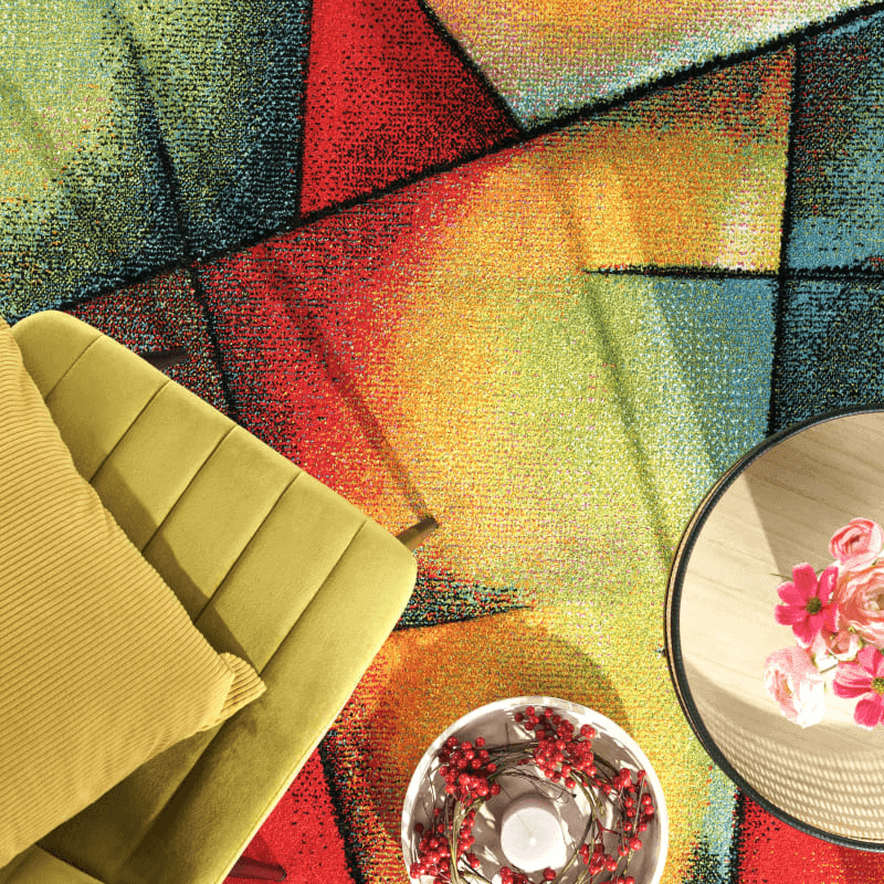 Tappeto arredo moderno a pelo corto Astrazione di colori - 2