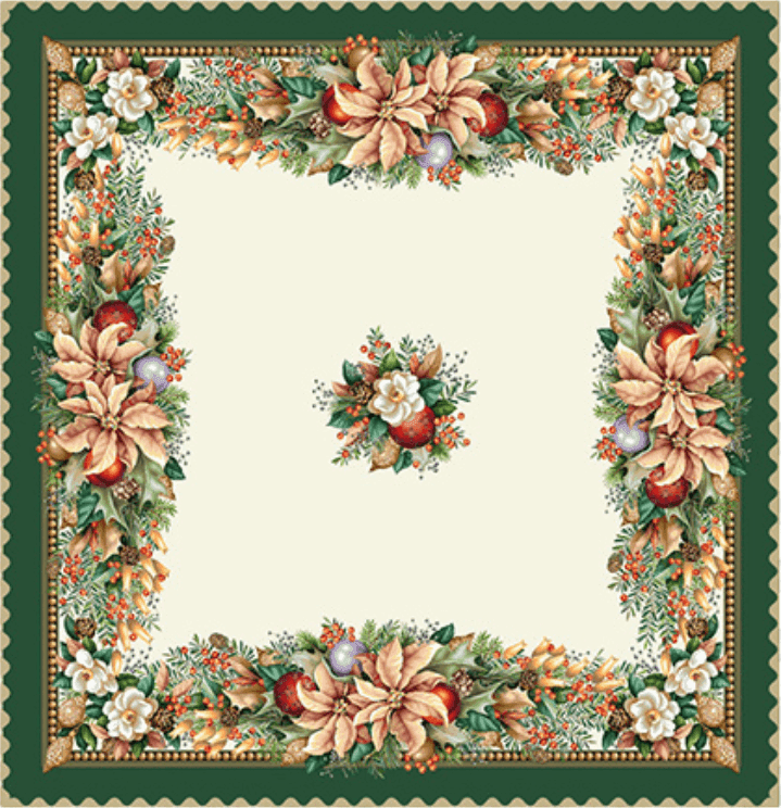 Centrotavola Natalizio Vingi Ricami Green - 2