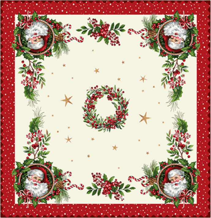 Centrotavola Natalizio Vingi Ricami Santa Claus - 2