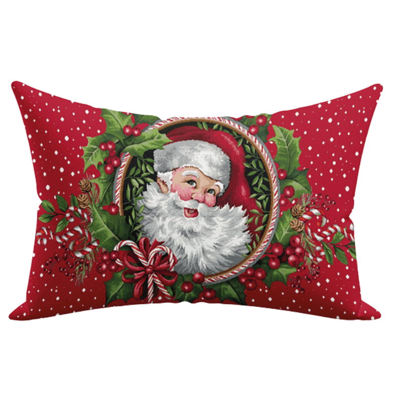 Cuscino natalizio rettangolare Vingi Ricami Santa Claus - 2