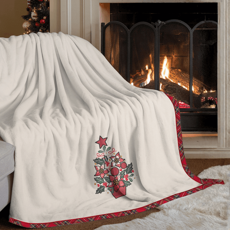 Plaid Natale Vingi Ricami Abete - 4
