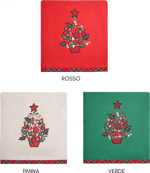 Plaid Natale Vingi Ricami Abete - 2