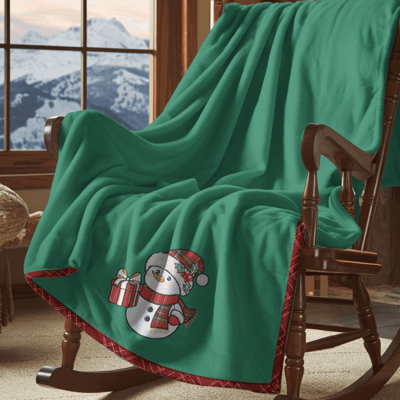 Plaid Natale Vingi Ricami Pupazzo - 1