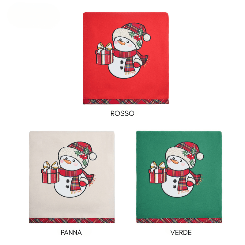 Plaid Natale Vingi Ricami Pupazzo - 4