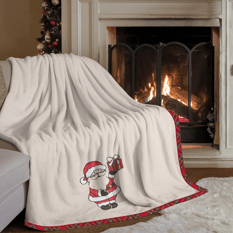 Plaid Natale Vingi Ricami Santa Claus - 1