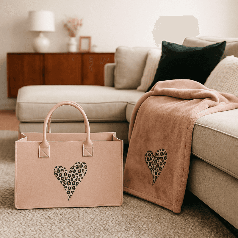 Plaid in borsetta con Cuore maculato Love - 3