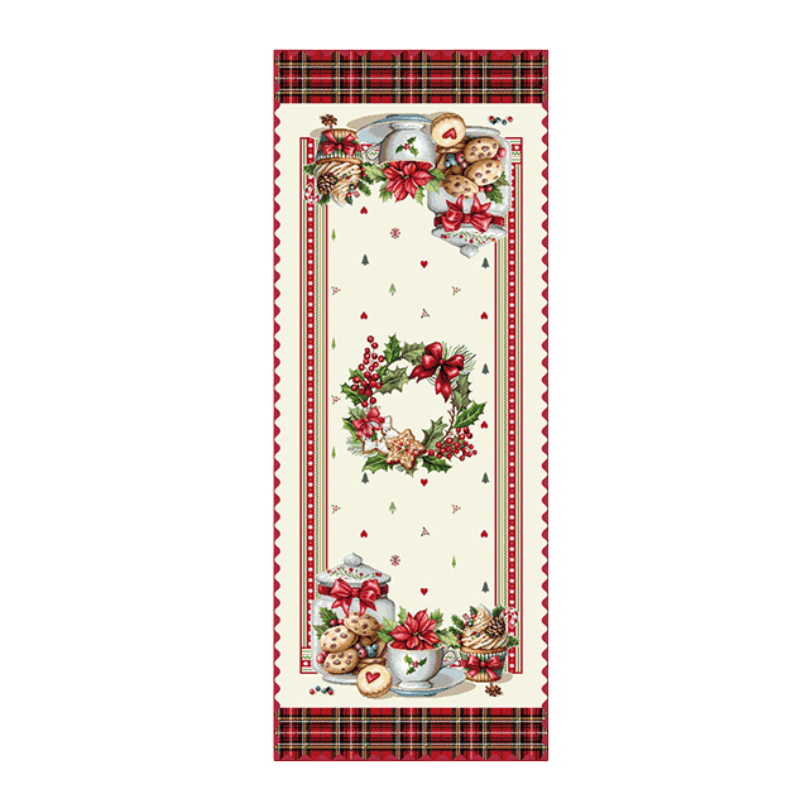 Runner Natalizio Vingi Ricami Tartan - 2