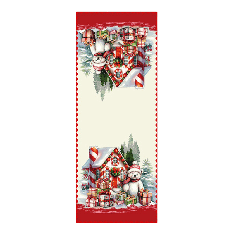 Runner Natalizio Vingi Ricami Candy - 2