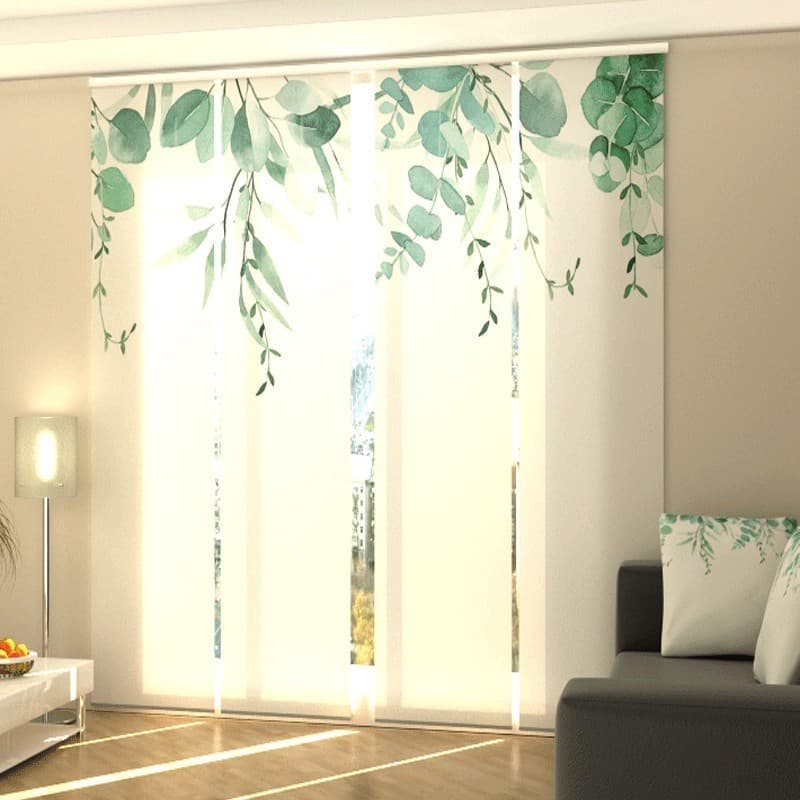 Tende a pannello Eleganti foglie di eucalipto misura standard - 4