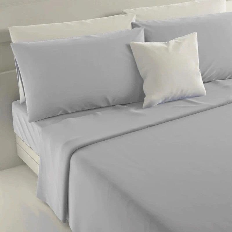 Lenzuola Una piazza e mezza in cotone tinta unita - 21