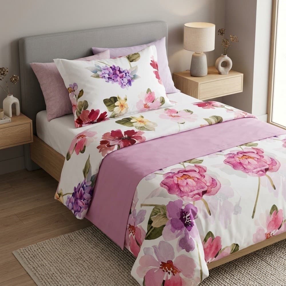 Lenzuola Matrimoniali cotone Botticelli Home Carola - 2