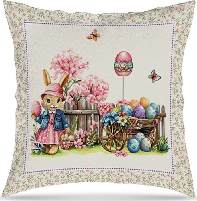 Cuscino Pasqua Vingi Ricami Lady Bunny - 2
