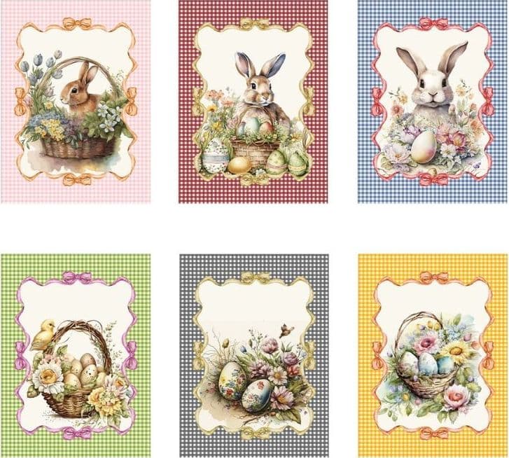 Strofinacci pasquali Vingi Ricami Ginevra 6 pezzi - 2