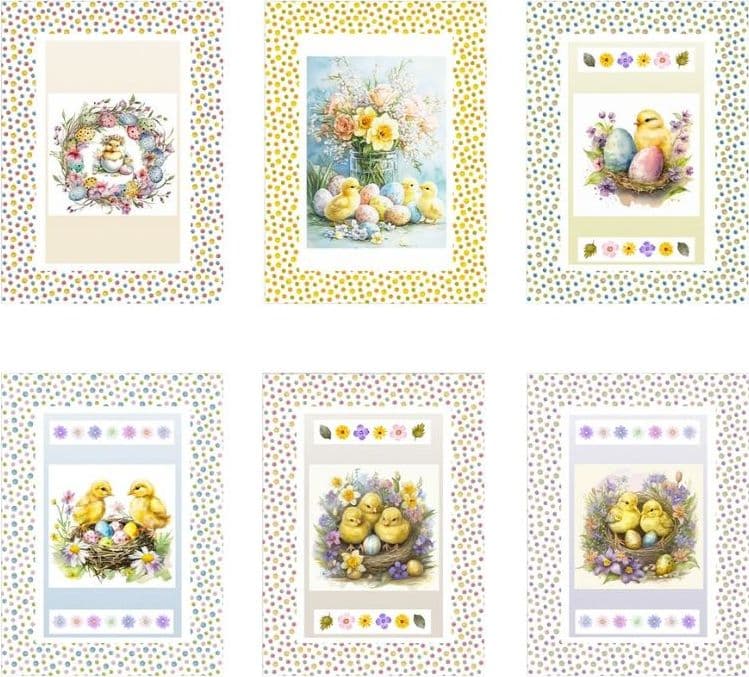 Strofinacci pasquali Vingi Ricami Cecilia 6 pezzi - 2