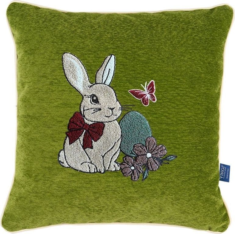 Cuscino pasquale Vingi Ricami Miss Bunny in ciniglia - 2