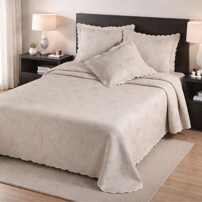 Copriletto Matrimoniale Elegante Botticelli Home Vania - 13