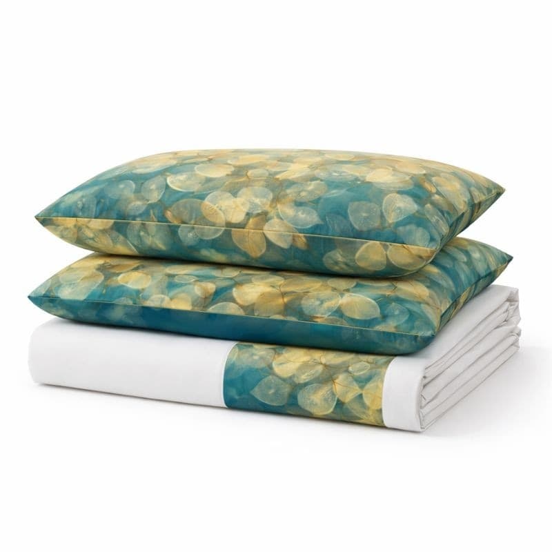 Lenzuola Matrimoniali cotone Botticelli Home Foglie - 4