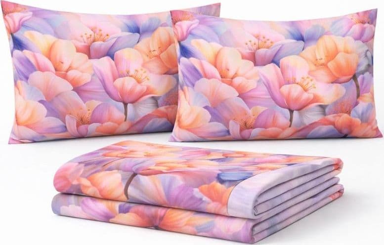 Completo Letto Matrimoniale Botticelli Home Papaveri Multicolor - 2