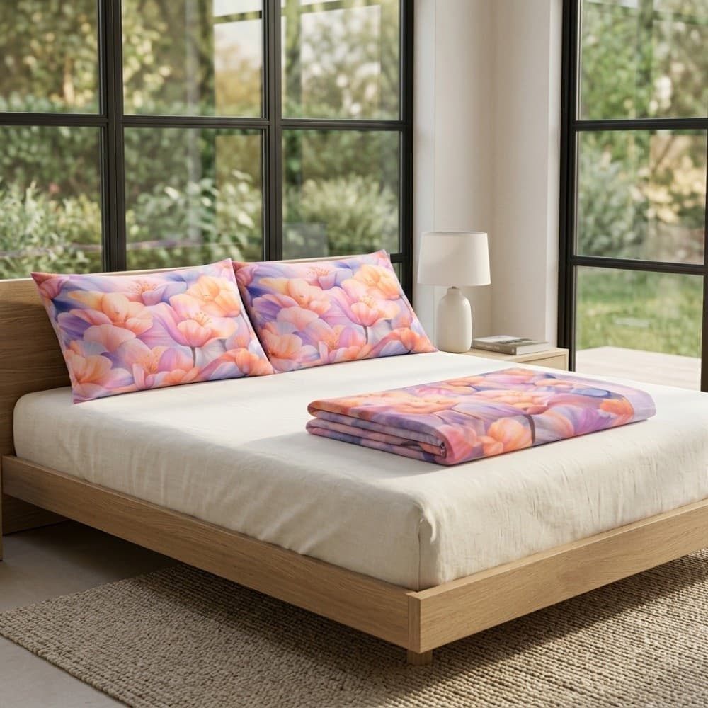 Completo Letto Matrimoniale Botticelli Home Papaveri Multicolor - 3