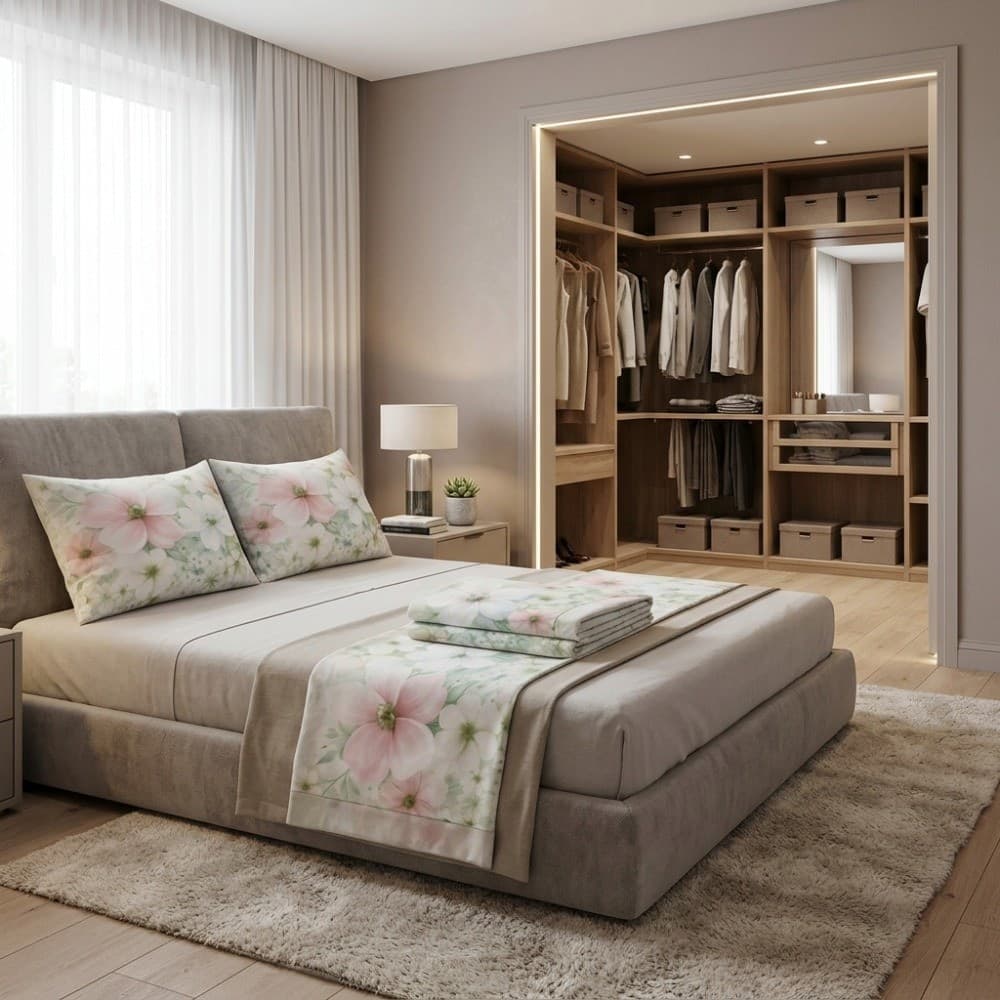 Lenzuola Matrimoniali cotone Botticelli Home Fiori Colorati - 2
