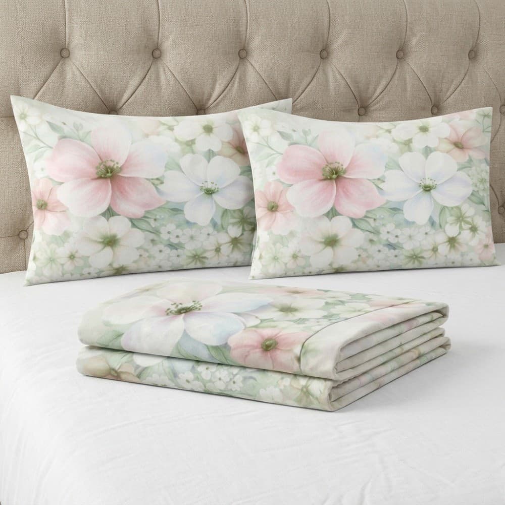 Lenzuola Matrimoniali cotone Botticelli Home Fiori Colorati - 3