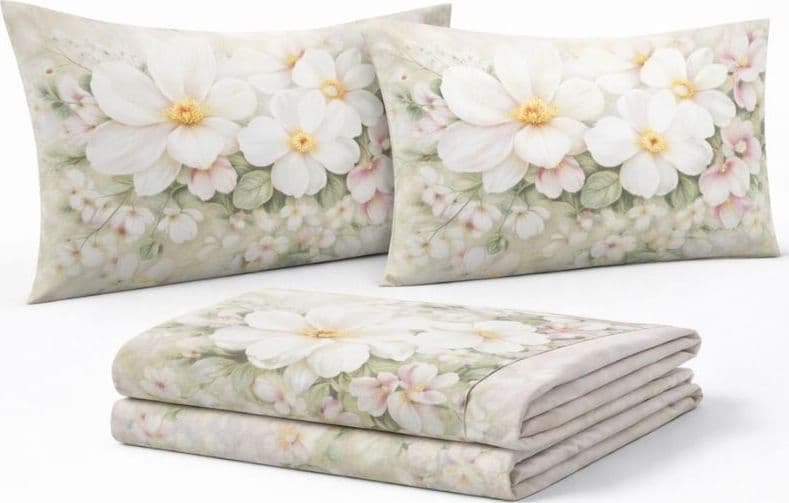 Lenzuola Matrimoniali Botticelli Home Fiori Vintage - 4